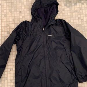Lands end kid’s navy rain jacket